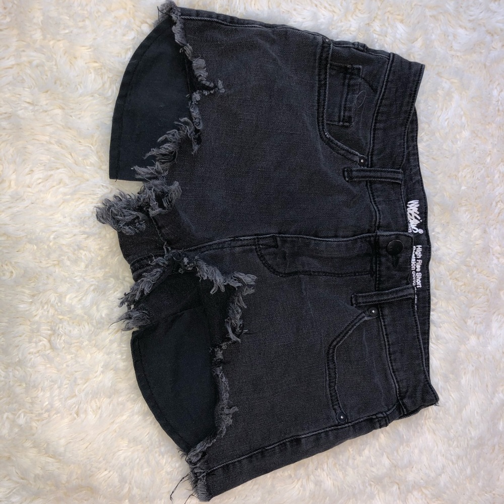 Black ripped shorts